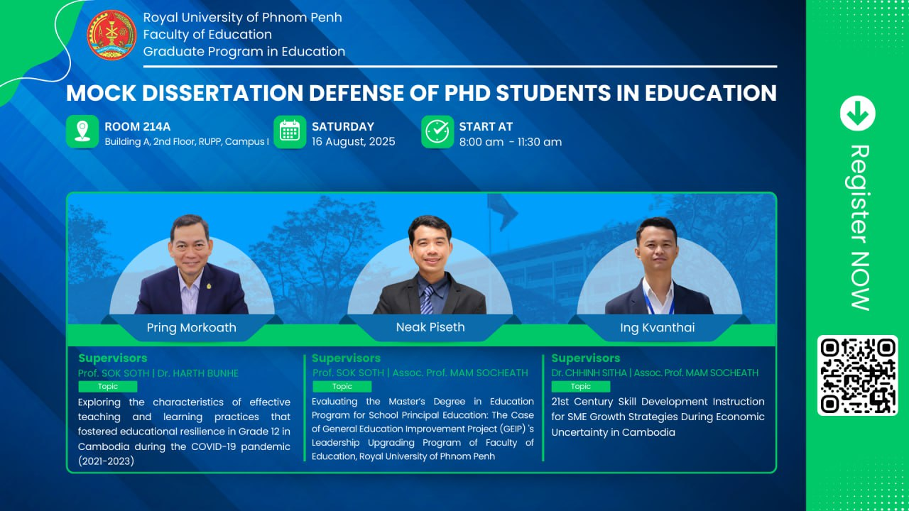 Mock Dissertation Defense of PhD Students in Education